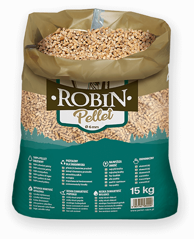 worek pelletu opałowego Robin do kupienia w Rucianem-Nidzie lub sklepie internetowym